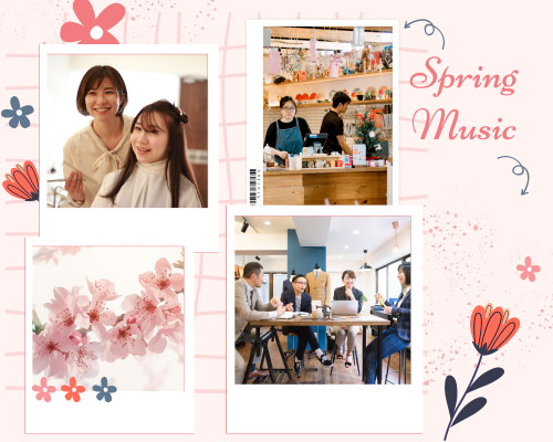 美容室、カフェ、オフィスで働く人々